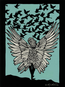 If I Had Wings-poster design by paper cut artist Elizabeth VanDuine