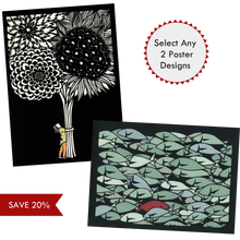 Load image into Gallery viewer, Select any 2 poster designs by Elizabeth VanDuine and Save 20%