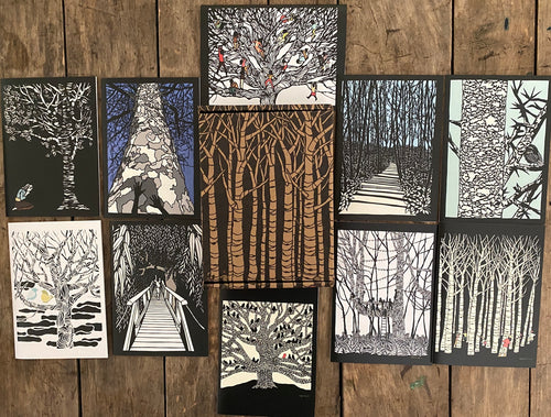 Trees 10 Card Gift Box Set