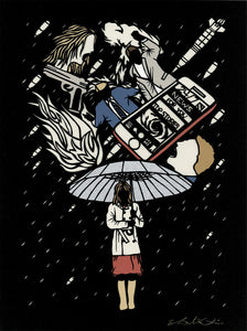 Greeting Card #49 Steel Umbrella by Elizabeth VanDuine