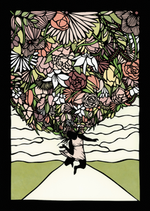 Springin'-paper cut artwork by Elizabeth VanDuine